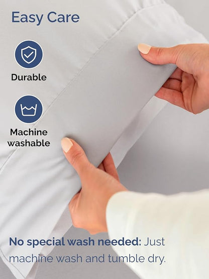 Extra Deep Twin XL Sheet Set - 4 Piece Breathable and Cooling Sheets - Hotel Luxury Bedding for Women, Men, Kids & Teens - Easy & Secure Fit - Soft and Wrinkle Free - Extra Deep Pockets - French Grey