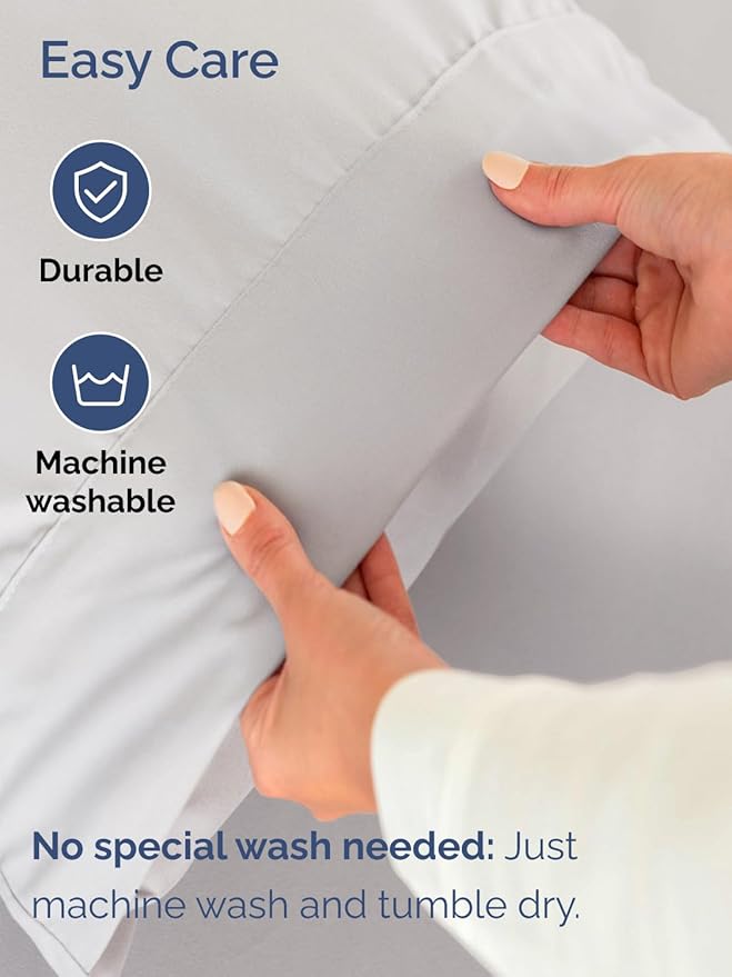 Extra Deep Twin Sheet Set - 4 Piece Breathable and Cooling Sheets - Hotel Luxury Bedding for Women, Men, Kids & Teens - Easy Secure Fit - Soft, Wrinkle Free & Comfy - Extra Deep Pockets - French Grey
