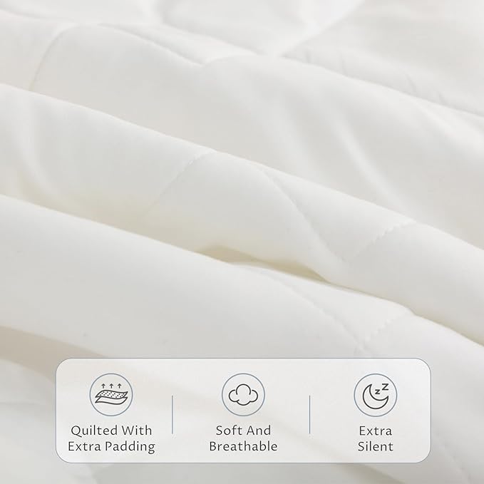 Queen Size Electric Heated Mattress Pad - Quilted Bed Warmer with Memory & Preheat Functions, 12 Heat Settings Dual Control for 1-12 Hours Auto Off, Lighted Button