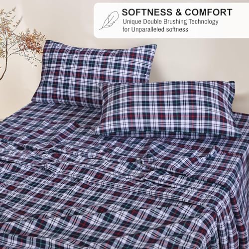 RUVANTI Flannel Sheets Full Size, Noel