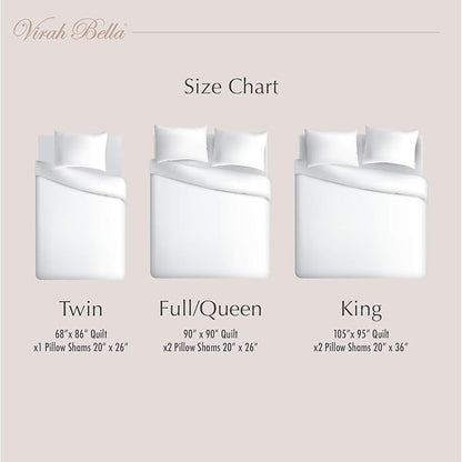 Virah Bella 3 Piece Full/Queen Lodge Quilt Bedding Set - Rustic Country Reversible Comforter Set with Decorative Pillow Shams - Suri