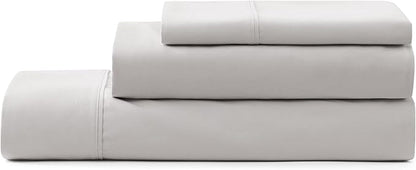 UGG Hedi Twin Sheet Set 3-Piece Luxury Cooling Sheets Deep Pockets Premium Bedding with 1 Pillow Sham Hypoallergenic Machine Washable Soft Lightweight Bed Set for Dorm or Kid Bunk, Twin, Stone Grey