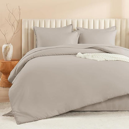 Litanika Full Size Comforter Sets Linen - 7 Pieces Bed in a Bag Full Bedding Comforter Sets, Solid Lightweight Bed Set with Comforter, Sheets, Pillowcases & Shams