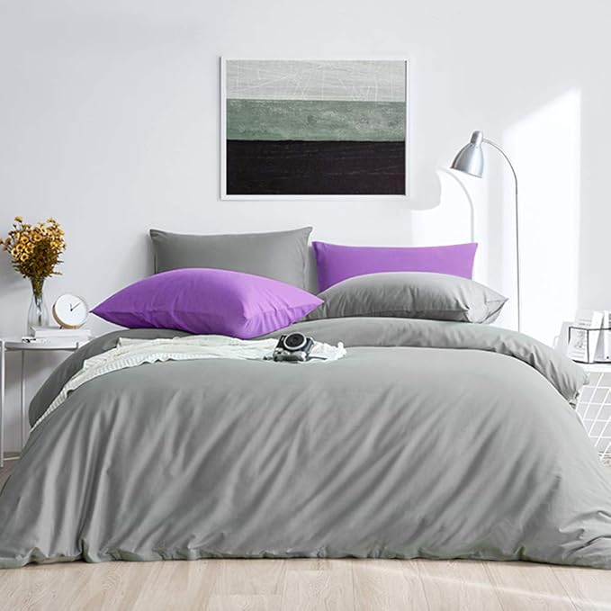 FLXXIE 6 Pack Microfiber Queen Pillowcases, Ultra Soft and Wrinkle, Fade Resistant Pillow Cases with Envelope Closure, 20x30 Inches, Dark Grey