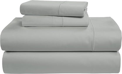 LANE LINEN 100% Egyptian Cotton King Bed Sheets, Eco Friendly No Pill Naturally Cooling Sheet King Size, Soft & Comfy Sateen Weave Silky Smooth Finish, Available in Variety of Colors -Lime Stone