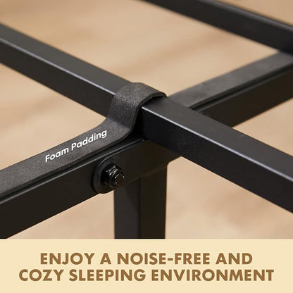OLIXIS Twin Size Metal Platform Bed Frame - Mattress Foundation with Headboard and and Footboard, No Box Spring Needed with 700LBS Sturdy Wooden Slats Support, Noise Free, Easy Assembly