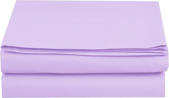 Luxury Flat Sheet on Amazon Elegant Comfort Wrinkle-Free 1500 Premier Hotel Quality 1-Piece Flat Sheet, California King Size, Lilac