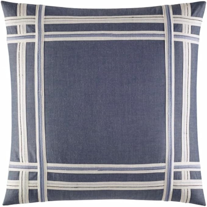 Nautica - Twin Comforter Set, Reversible Cotton Bedding with Matching Sham, Medium-Weight, Dorm Essentials, Oeko-Tex Certified (Fairwater Blue)