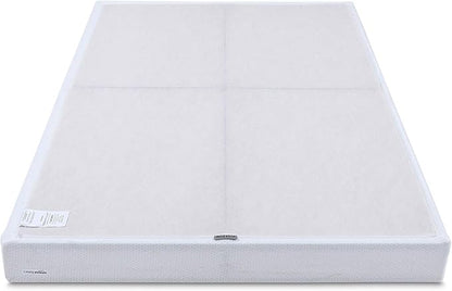 Amazon Basics Smart Box Spring Bed Base, 9-Inch Height Mattress Foundation, Tool-Free Easy Assembly, Convenient Support, Twin, 74" x 38" x 9", White