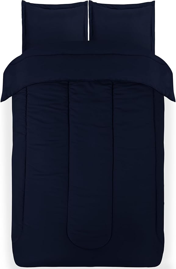Utopia Bedding Navy Kids Comforter Set with 2 Pillow Shams, 3 Piece Soft Microfiber Twin Bed Comforter with Pillow Shams, Printed Kids Bedding for Boys and Girls, Lightweight, Breathable, Easy Care
