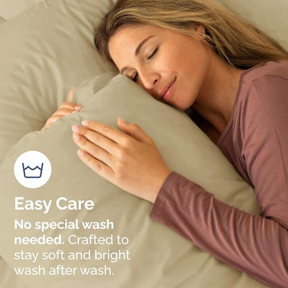 King Pillow Cases Set of 8 - Ultra Soft Hotel Quality Pillowcase Covers - Comfy & Wrinkle Free - Shrink, Stain and Fade Resistant - Easy-Care, Machine Washable Pillow Protectors - 8 Piece Set - Beige