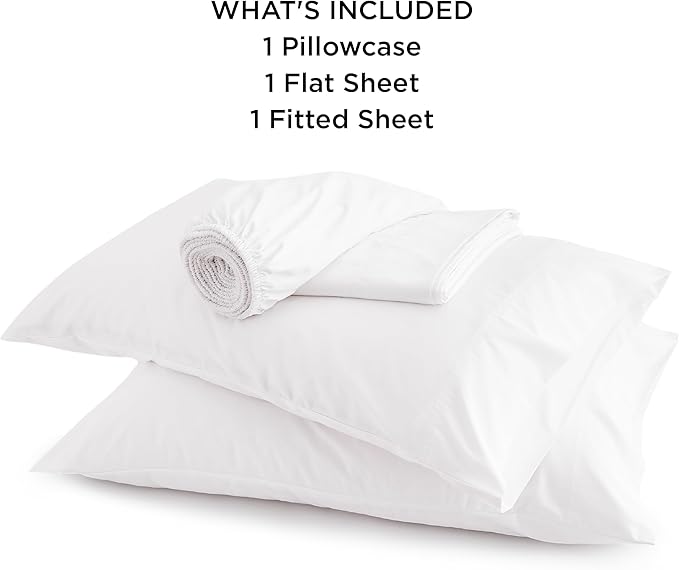 Bedsure Cooling Sheets Twin XL, Rayon Derived from Bamboo, PureWoven, Breathable & Soft Twin XL Sheet Sets, Deep Pocket Up to 16 Inches, Hotel Luxury Silky Dorm Bedding for Hot Sleepers, White