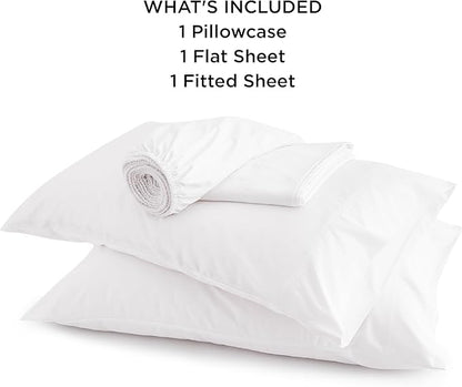 Bedsure Cooling Sheets Twin XL, Rayon Derived from Bamboo, PureWoven, Breathable & Soft Twin XL Sheet Sets, Deep Pocket Up to 16 Inches, Hotel Luxury Silky Dorm Bedding for Hot Sleepers, White
