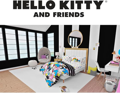 Franco Collectibles Hello Kitty & Friends Bedding 7 Piece Super Soft Comforter and Sheet Set with Sham, Full, (Official Licensed Product)