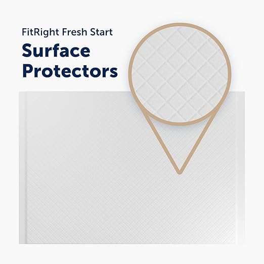 FitRight Fresh Start Disposable Underpads 30" x 36" (40 Count) Bed Pads for Incontinence, Absorbent Chucks Pads with The Odor-Control Power of ARM & HAMMER (10 Count, Pack of 4)