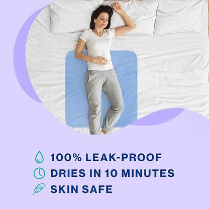 Hearth & Harbor Incontinence Bed Pads Washable Waterproof 34”x36”, Washable Pee Pads for Adults, Elderly, Kids & Pets, Heavy Absorbency Pads for Beds for Incontinence Adults, 1 Pack Reusable Underpads