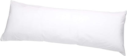 Amazon Basics Hypoallergenic Protector Cover Pillowcases - 21 x 55 Inches, Body Size, White, Pillows Not Included