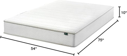 Zinus 10 Inch Foam and Spring Hybrid Mattress [New Version], Full, Fiberglass Free, Medium Firmness, Durable Support, Certified Safe Foams & Fabric, Mattress in A Box