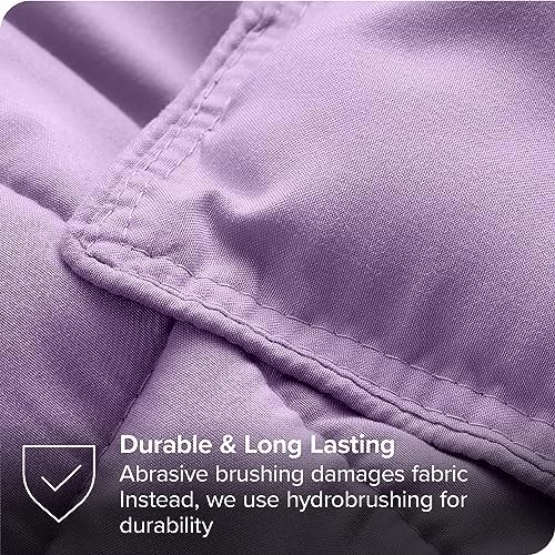 Bare Home Bed-in-A-Bag 5 Piece Comforter & Sheet Set - Twin XL - Goose Down Alternative - Ultra-Soft 1800 Premium Bed Set (Twin XL, Lavender/Lavender)