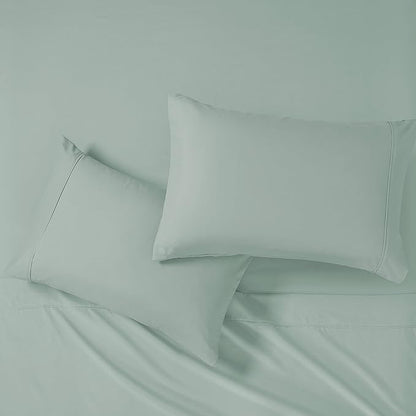 Modern Threads Soft Microfiber Solid Sheets - Luxurious Microfiber Bed Sheets - Includes Flat Sheet, Fitted Sheet with Deep Pockets, & Pillowcases Smoke California King