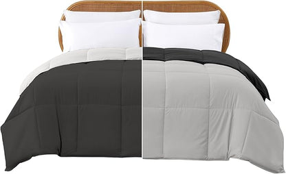 Modern Threads Down Alternative Reversible Comforter Dark Gray/Gray King