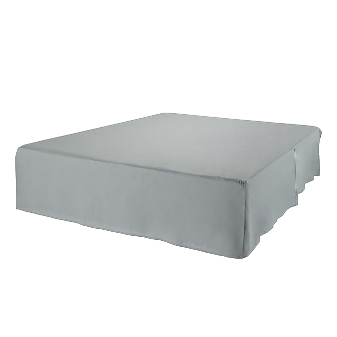 Amazon Basics Lightweight Pleated Bed Skirt, Machine Washable, Wrinkle and Fade Resistant, Full, Dark Grey