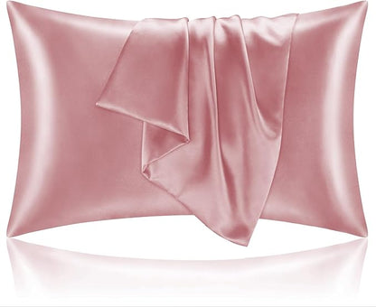 BEDELITE Satin Pillowcase for Hair and Skin, Super Soft and Cooling Similar to Silk Pillow Cases 2 Pack with Envelope Closure, Gift for Women Men(20"x40" King Size, Nostalgia)