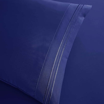 Clara Clark Twin Sheets, 5 Piece Set - Hotel Luxury Sheets for Twin Size Bed, Super Soft Bedding Set, Twin Size, Royal Blue