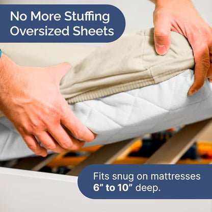 Cot Sheet Set 33” x 75” – 4 Piece Cot Size Twin Mattress Sheets – Ideal for Camper Bunk, RVs, Bunks, Day Care, Camping & Guest Beds - Fits 6” to 10” Mattress - Comfy, Breathable and Cooling - Wheat