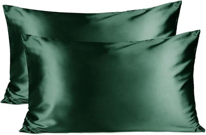 Yanibest Satin Pillowcase, Silk Pillow Cases for Hair and Skin with Zipper, Queen Pillow Cases Set of 2 for 20"x30", Exquisite Packaging for Women Men