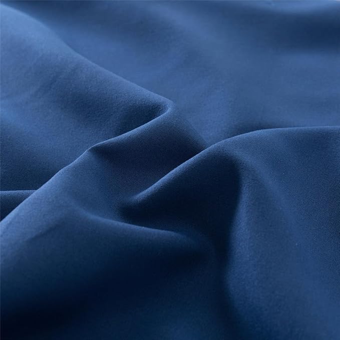 Microfiber Standard Bed Pillowcases 2 Pack, Super Soft Bed Pillow Covers Envelope Closure, Wrinkle, Fade and Stain Resistant, 20x26, Navy Blue