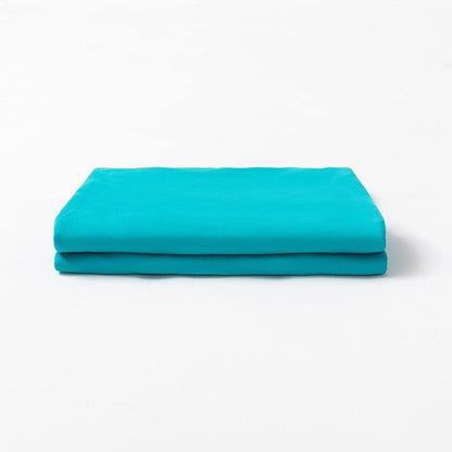 2-Pack Stretch Pillow Cases - Jersey Knit & Envelope Closure Pillowcases with Ultra Soft T-Shirt Like Polyester Blend - Suitable for Queen or Standard Size Set of 2, Turquoise