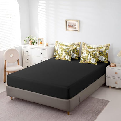 Floral Butterfly 7 Piece Bed In A Bag King,White Flowers Oil Painting Boho Bedding Set With Sheets Retro Aesthetics Yellow Butterfly Comforter Set For Girls Teen Women,Bohemian Animal Bed Set