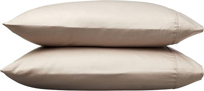 Amazon Basics 400 Thread Count Cotton Pillow Cases, Standard, 30" L x 20" W, Stone Gray - Set of 2