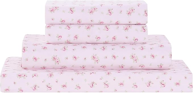 Modern Threads Silky Soft Microfiber and Wrinkle Free Sheets - Luxurious Microfiber Bed Sheets Includes Flat Sheet, Fitted Sheet with Deep Pockets, & Pillowcases Blush, Full