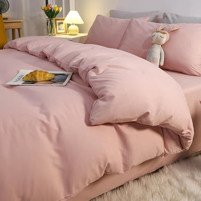 CLOTHKNOW Pink Full Size Comforter Set 3Pcs Dusty Rose Bedding Comforter Sets Girls Women Comforter Mauve Comforter with 2 x Pillow Cases