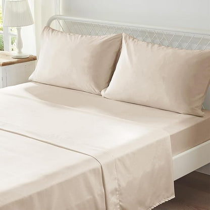 Zzlpp Twin Comforter Set 5 Pieces, Beige Tufted Bed in a Bag with Comforter, Pillow Sham, Pillowcase, Flat Sheet, Fitted Sheet - All Season Boho Bedding Sets