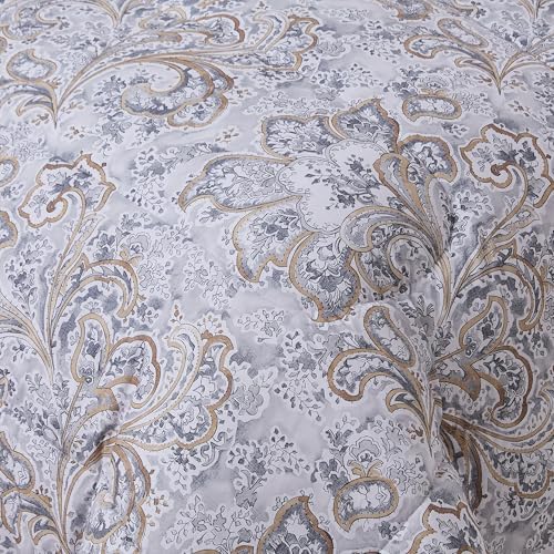 Paisley Comforter Set Twin Size with Sheets Bed in a Bag – Deep Pocket Fitted Sheet with Elastic Corners, Cozy Comforter, Pillowcases & Shams – Soft Microfiber All Season Bedding – Machine Washable