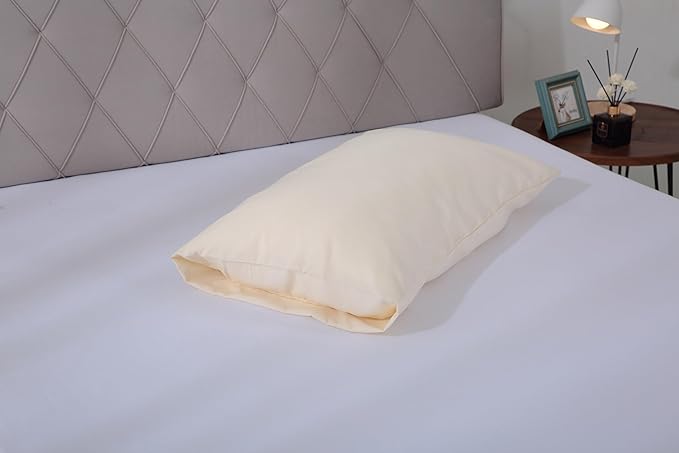 EVOLIVE Ultra Soft Brushed Microfiber King Size 20"x40" Pillowcases Pair with Envelope Closure Set of 2 (20"x40" King, Pearled Ivory)
