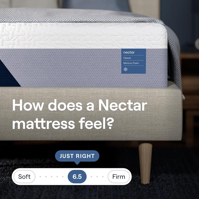Nectar Classic 12” Twin XL Mattress - Medium Firm - Contouring Memory Foam - Cooling Top Layer - Back Pain Relief - Mattress in a Box - 365-Night Trial & Forever Warranty