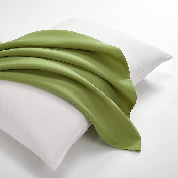 Evolive Ultra Soft Brushed Microfiber Standard Size 20"x30" Pillowcases Pair Set of 2 with Envelope Closure (20"x30" Standard, Sage)