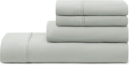 UGG Hedi Full Sheet Set 4-Piece Luxury Cooling Sheets Deep Pockets Premium Bedding with 2 Pillow Shams Hypoallergenic Machine Washable Soft Lightweight Bed Set for Bedroom, Full, Mineral Green