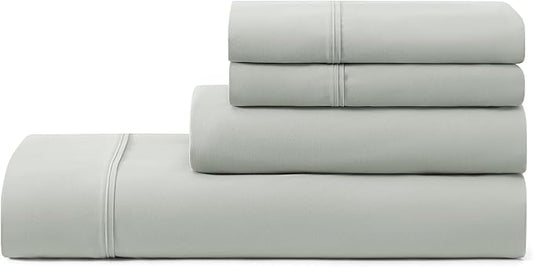UGG Hedi Full Sheet Set 4-Piece Luxury Cooling Sheets Deep Pockets Premium Bedding with 2 Pillow Shams Hypoallergenic Machine Washable Soft Lightweight Bed Set for Bedroom, Full, Mineral Green