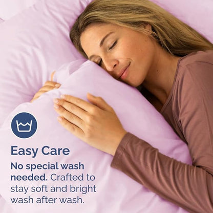 King Pillow Cases Set of 4 - Ultra Soft Hotel Quality Pillowcase Covers - Comfy, Cozy & Wrinkle Free - Shrinkage, Stain & Fade Resistant - Machine Washable Pillow Protectors - 4 Piece Set - Light Pink