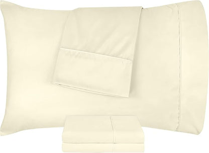 Utopia Bedding Queen Pillowcases - 4 Pack - Envelope Closure - Soft Brushed Microfiber Fabric - Shrinkage and Fade Resistant Pillow Covers Queen Size 20 X 30 Inches (Queen, Ivory)