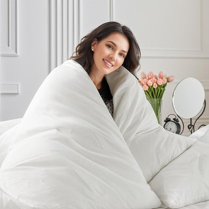 NEXHOME PRO Duvet Cover Set Oversized Queen 98"x98" Linen Look Textured White Organic Natural 100% Washed Cotton Duvet Cover 3 Pieces Bedding Set Zipper Closure, Breathable, Soft (No Comforter)
