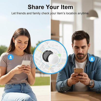2 Pack GPS Tracker for Vehicles Work with Find My (iOS Only) Real Time Mini | Hidden Car Tracking Devices Worldwide Coverage Car Key Locator Waterproof No Monthly Fee No Subscription No SIM Card Required