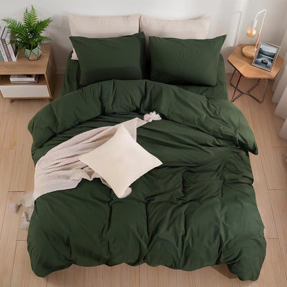 NEXHOME PRO Duvet Cover California King Size, 3 Pieces Cotton Bedding Set
