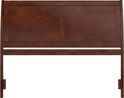 AFI, Portland Queen Sleigh Solid Wood Panel Headboard, Walnut