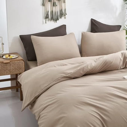 CLOTHKNOW Khaki California King Comforter Set Taupe Bedding Comforter Sets All Season Light Brown Comforter Soft Tan Comforter with 2 x Pillow Cases